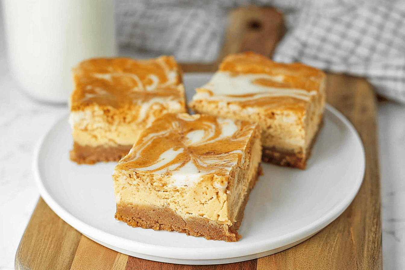 Pumpkin Swirl Cheesecake Bars Recipe