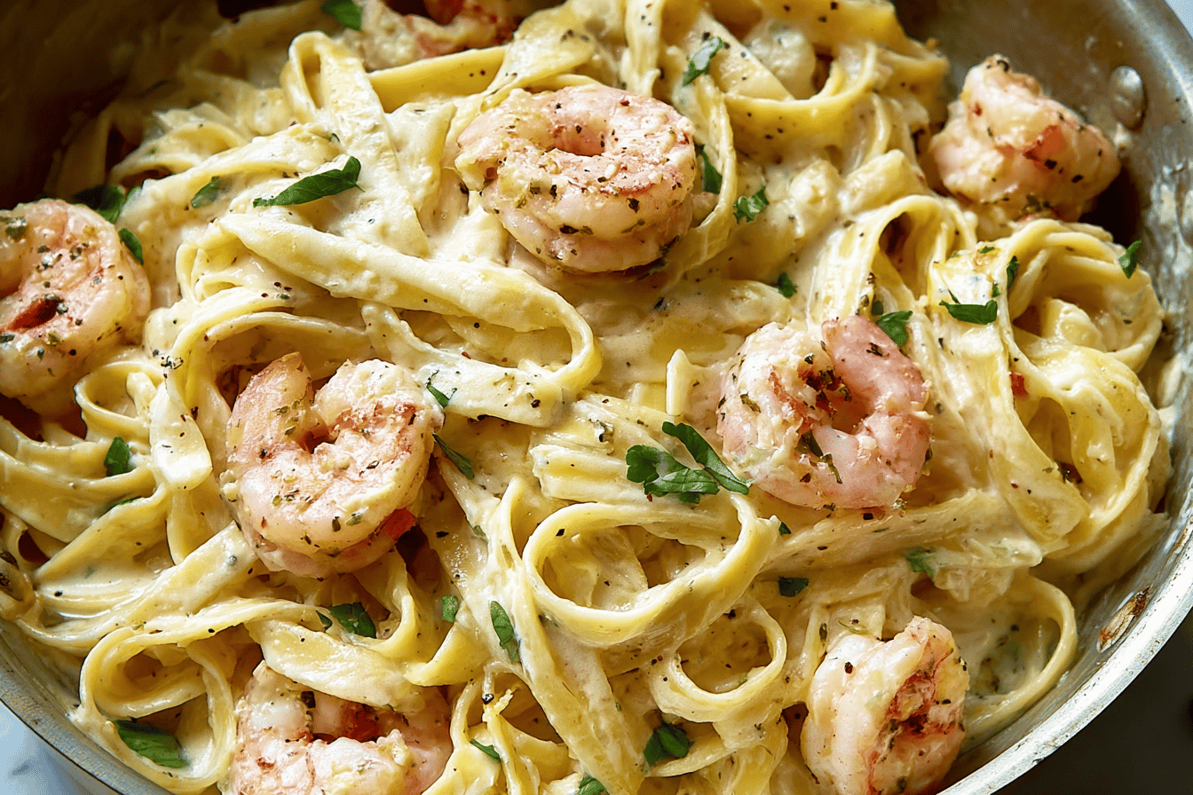 Shrimp Fettuccine Alfredo Recipe for Creamy Pasta