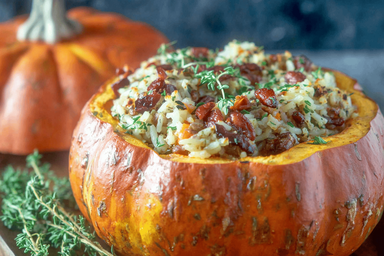 Stuffed Turban Squash Recipe | A Festive Autumn Main Dish
