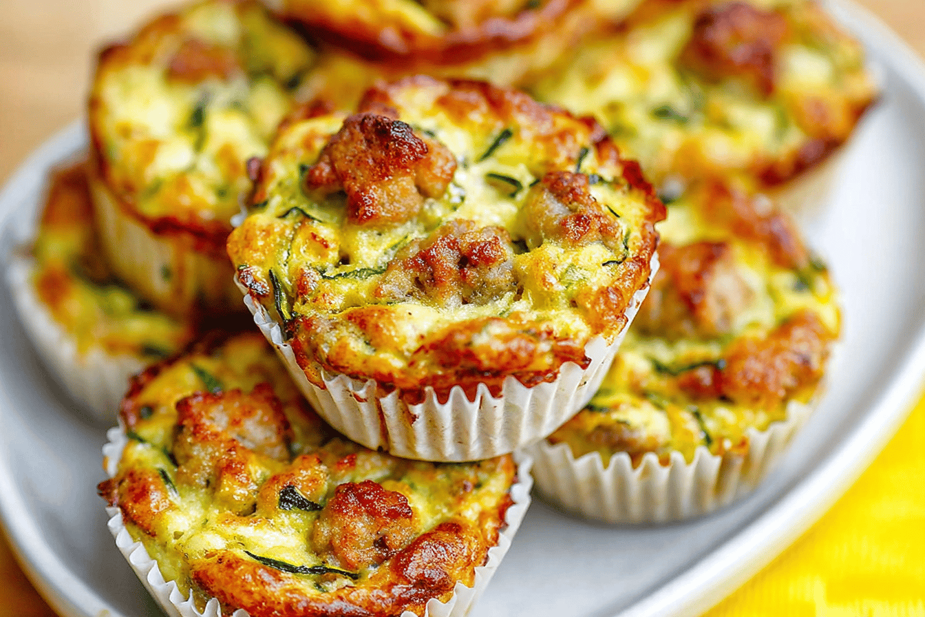 Zucchini Sausage Muffin Breakfast Bites Recipe